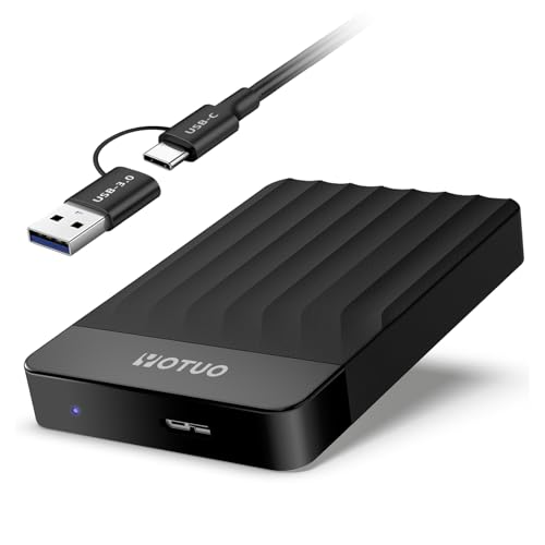YOTUO 1TB External Hard Drive, Portable Storage Expansion HDD, USB 3.0 & USB-C for PC, Mac, Desktop, Laptop, Smartphone, PS4, Xbox One, Xbox 360, Office & Game, Black