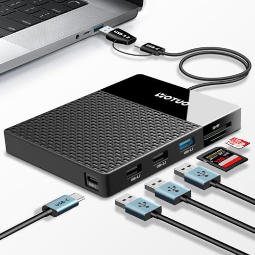 YOTUO 2TB Docking Station External Hard Drive Storage, USB-C Hub + HDD 7-in-1, USB 3.0, SD/TF Card, HDD for Windows, Mac, Android, TV, iPhone 15/16/17, Laptop, Desktop, PC